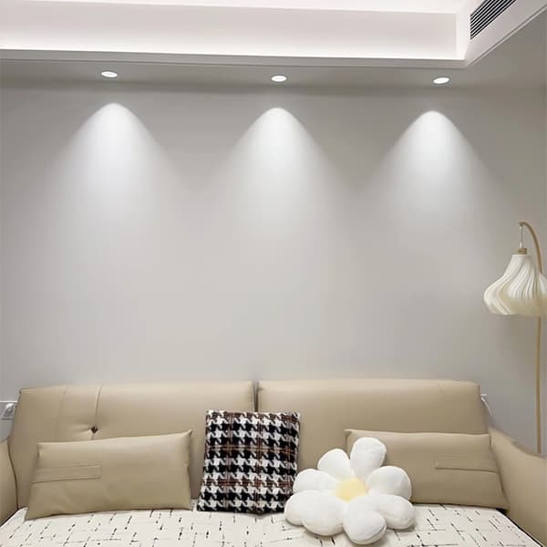 2-pack 12W LED infälld downlight, 75mm utskärning, 4000K, bländskydd