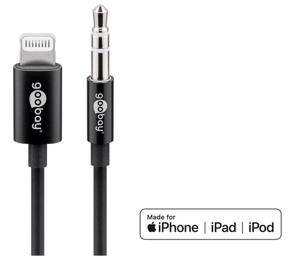 Apple Lightning-audioconnectorkabel (3,5 mm), 1 m, sort