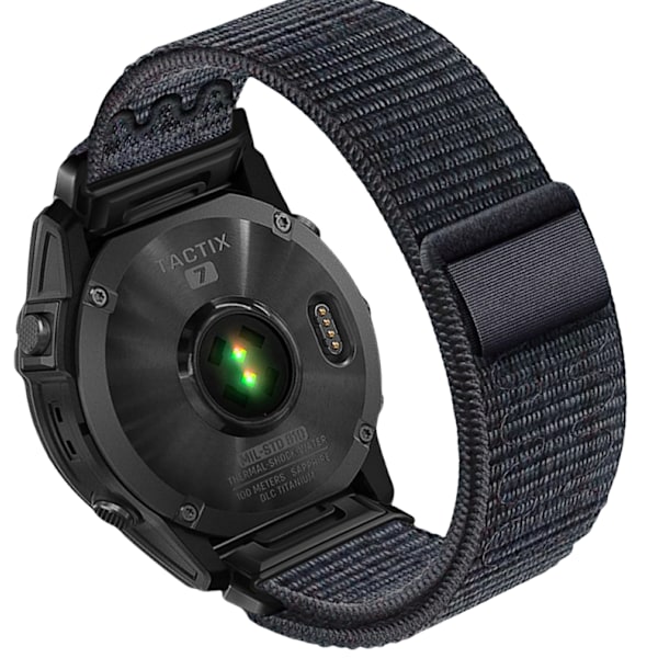Garmin Fenix 5/6/7X Pro velcrostrop i nylon - 22mm 26mm