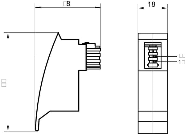 TAE-adapterkontakt för telefon