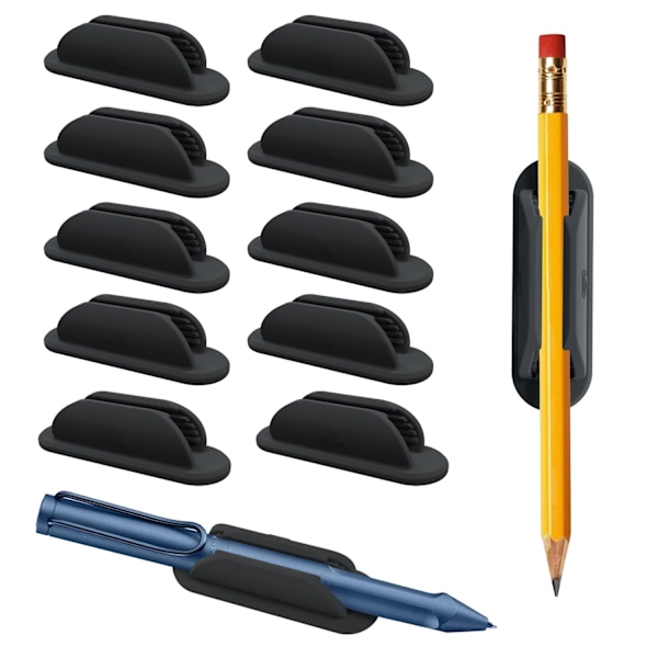 Silikone Pen Holder Clips - 2-pak Sort