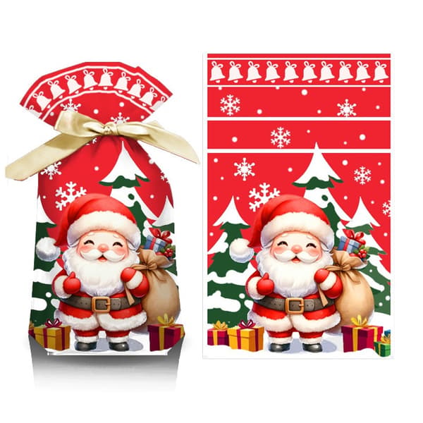 Julgodispåsar - Snöig Skogs Välsignelse 12x17cm (50-pack) - Festlig Presentförpackning