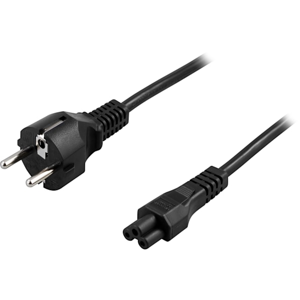 Earthed device cable, straight CEE 7/7 to straight C5, 5m