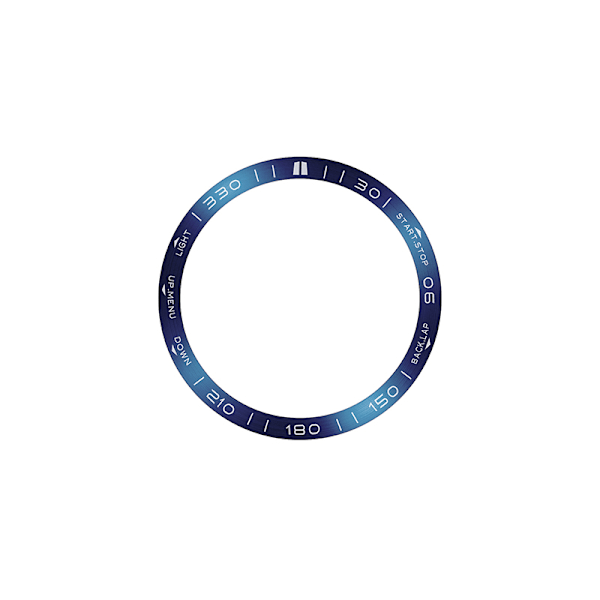 Blå & Hvid Bezel - 51mm AMOLED - Rustfrit Stål Opgradering