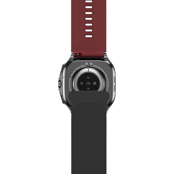 Smartklocka EKG och blodtrycksmätning 1.43 inch AMOLED för vardag och träning Bluetooth-samtal NFC 5–10 dagars batteritid Red Red