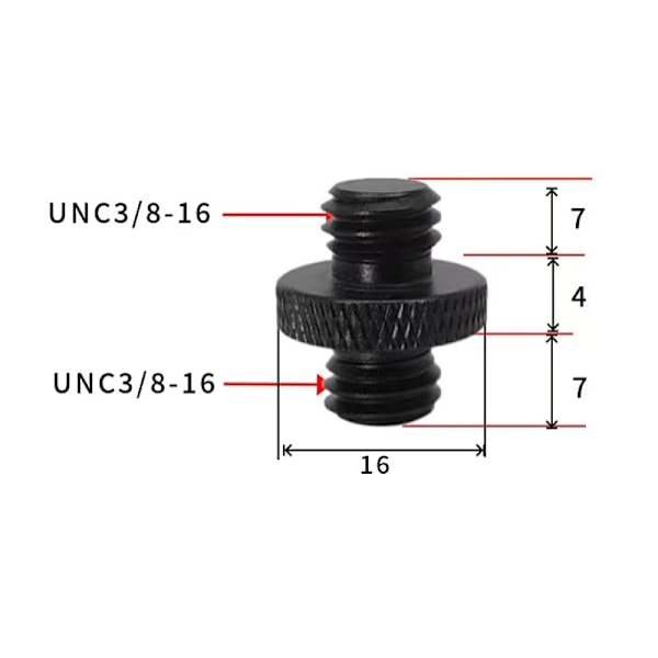 5 st 3/8" hane stativ skruvadapter för kamerafäste 3/8-16