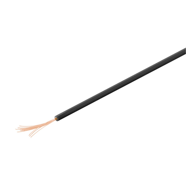 Koppartråd isolerad, 10 m, svart