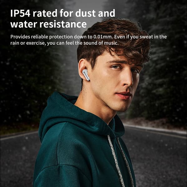 J18 TWS Bluetooth 5.4 Hörlurar: 6-Mic Brusreducering