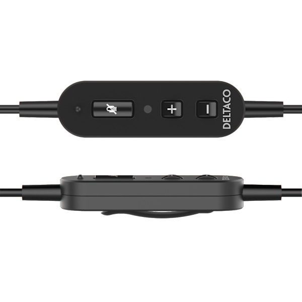 USB mono headset, volume control, noise reducing mic, black