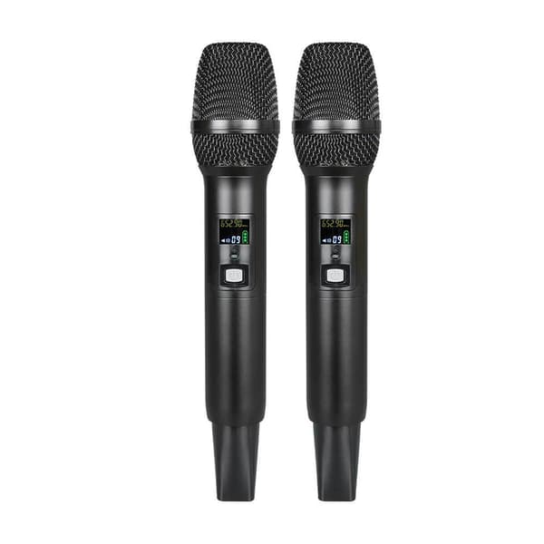 Dobbelt trådløst mikrofonsystem: Karaoke & Konference Klar