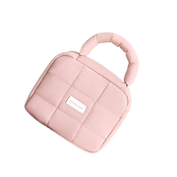 Rosa Puff Square förvaringsväska