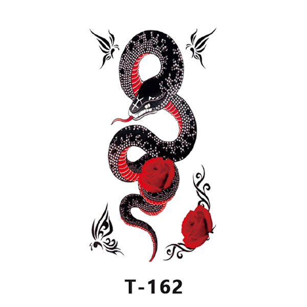 Tillfällig tatueringsdekal - Blommig hjortdesign