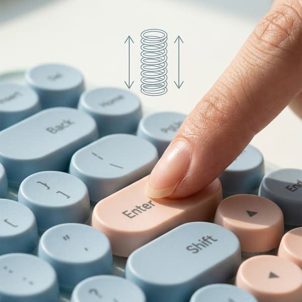 84-tasters retro skrivemaskinetastatur - Dual-mode Bluetooth & 2.4G til kontor og rejse, kompakt, kompatibel med Windows, MacOS, Android, iOS, iPadOS
