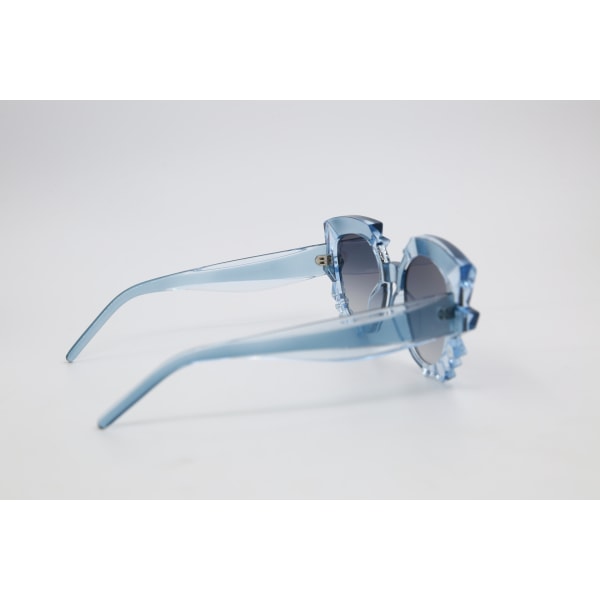 Solglasögon dam UV400 med kristalldekor Blå