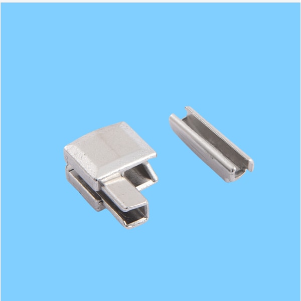 Silver Zipper Top & Bottom Stops (10 Set) - Storlek 5