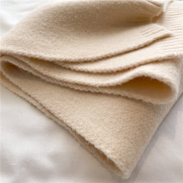 Enfärgad mångsidig varm höst- och vinterhalsduk - Stickad studenthalsduk Beige Beige