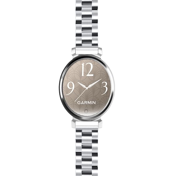 Rustfrit stål tre-perle urrem kompatibel med Garmin Lily 2 - 14mm Silver Silver