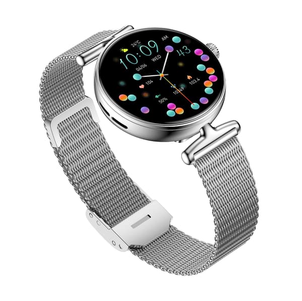 Silver Multifunktionell Smartwatch med AMOLED-skärm, Bluetooth-samtal och Hälsoövervakning, kompatibel med Da Fit app Silver Silver
