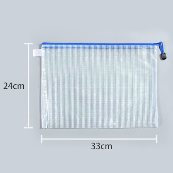 A4 dokumentpåsar plastfickor 12-pack Blå