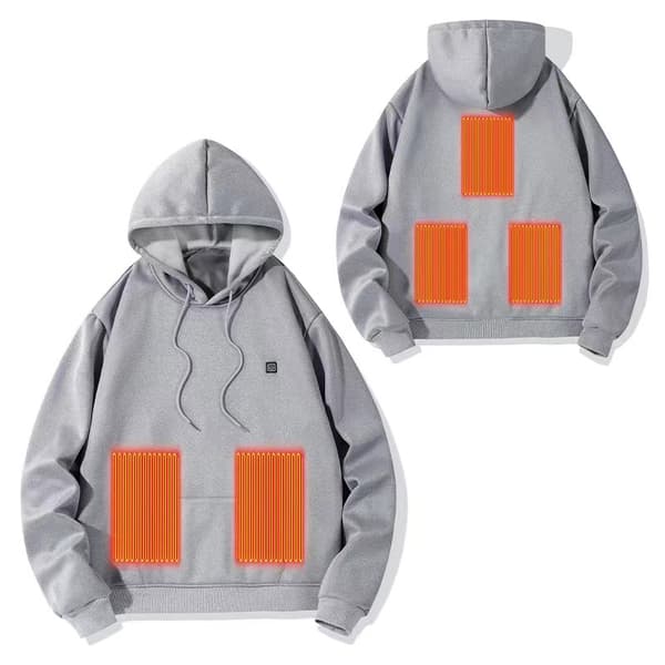 5 Zone Opvarmet Vest Grey L Grey L