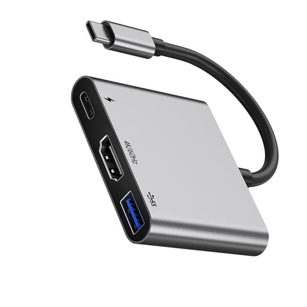 Kompakt 4K60Hz USB-C Hub med PD100W Laddning