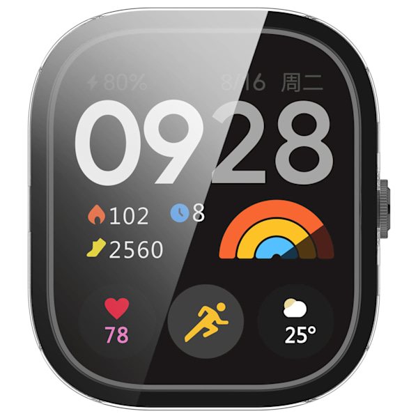 Redmi Watch 5-fodral med inbyggt skärmskydd Transparent