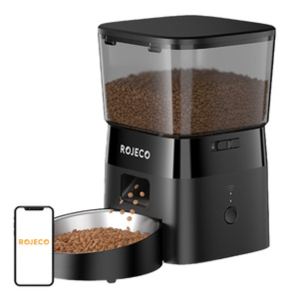 Rojeco 2L automatisk husdjursmatare WiFi-version (svart)