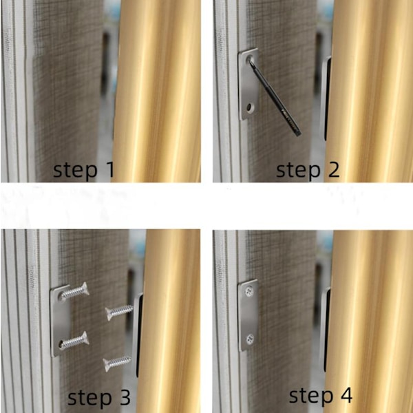 4 Aseta Invisible Magnetic Doorstop Musta