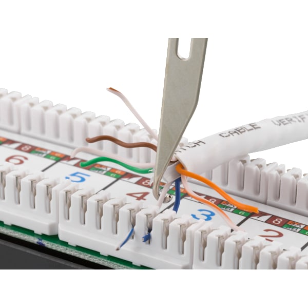 Network cable punchdown tool, Krone LSA, touch sensor, white