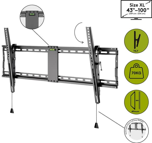 TV-väggfäste TILT (XL)