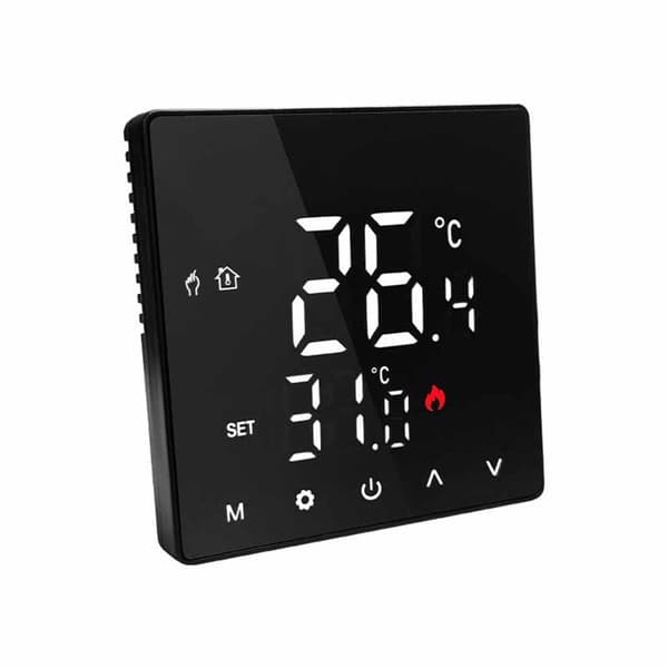 Zigbee Smart Termostat för Elektrisk Golvvärme med Extern Sensor, Tuya kompatibel Black Black
