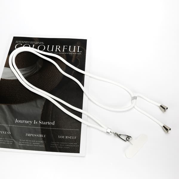 Patch Phone Lanyard: Justerbar og alsidig White White