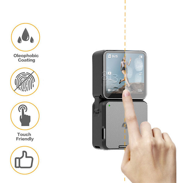 DJI Action 2 Camera Skärmskydd i härdat glas (3-pack)