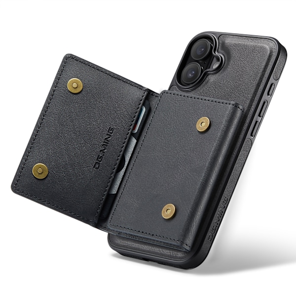Magnetisk pung-cover til iPhone 16 Plus - Sort