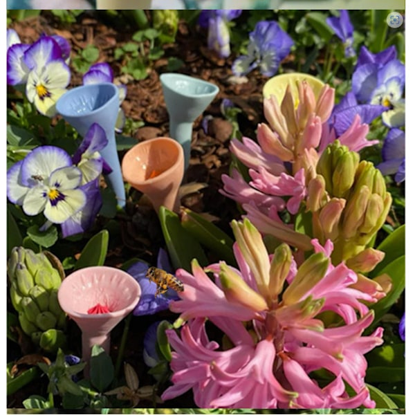 Bi-vattenfontän i hartsblomma (set om 2) Flerfärgad
