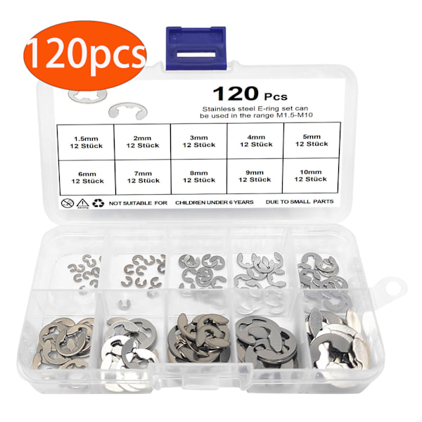120 st Circlip Set - Extern Snap Retaining Rings Kit