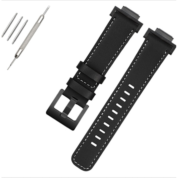 Urrem i ægte læder til Casio G-SHOCK DW-5600/GWB5600/GA-2100 Sort