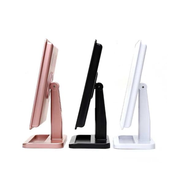 LED Sminkspegel för Bord med Touchsensor och 360° Rotation - 20 LED-lampor Vit
