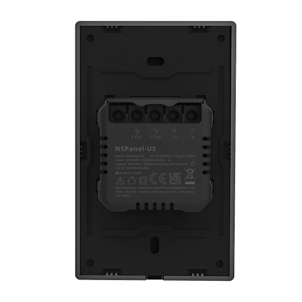 Smart WiFi kontrolpanel SONOFF NSPanel (sort, 120 mm)