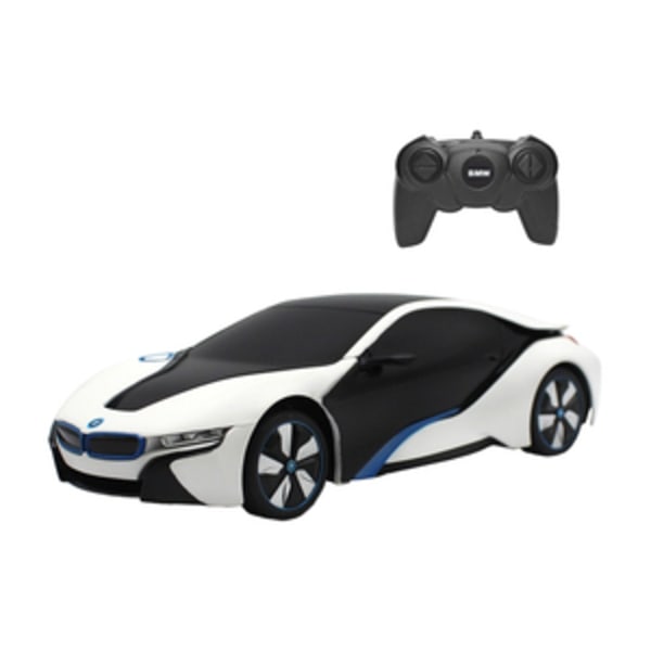 RASTAR R/C 1:24 BMW i8 kauko-ohjattu auto- UV-herkkä (valkoinen ja keltainen)