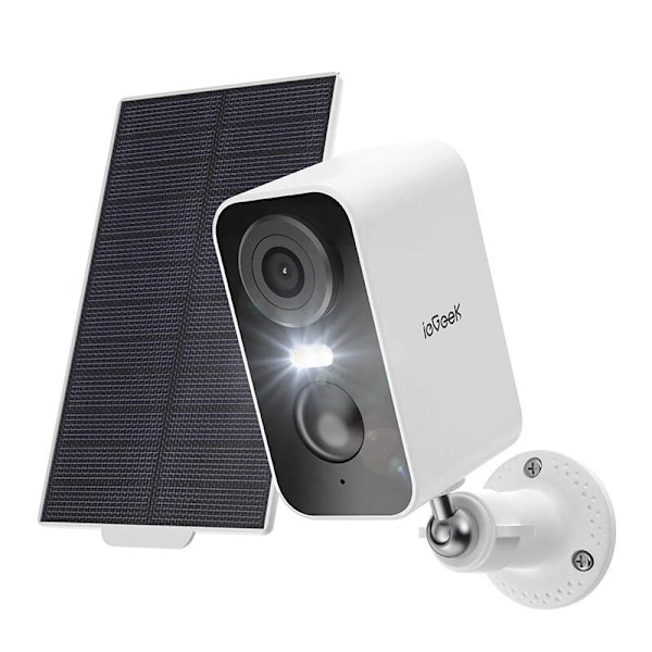 Trådlös 3MP WiFi utomhuskamera ieGeek ZS-GX3S vit med solpanel