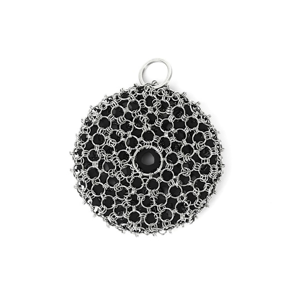 Sort rustfrit stål 316 grydenetbørste - tredobbelt ringdesign