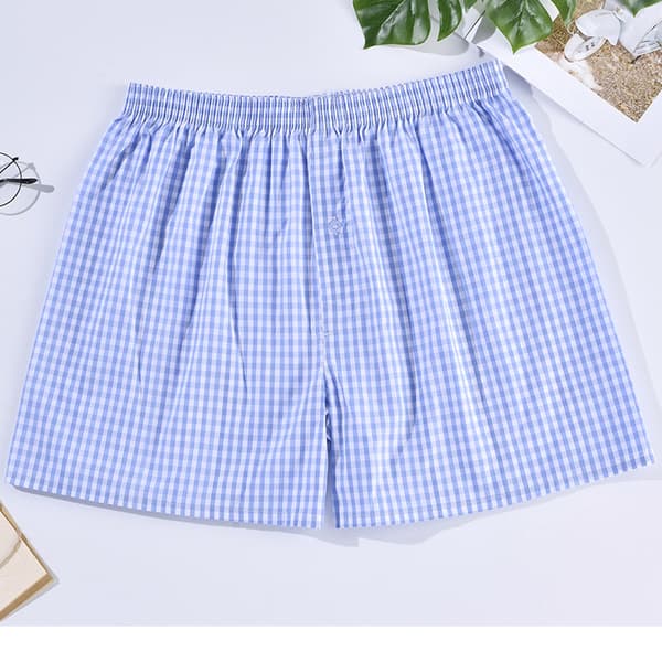 Lös boxershorts i vävd bomull för män 5-pack S S