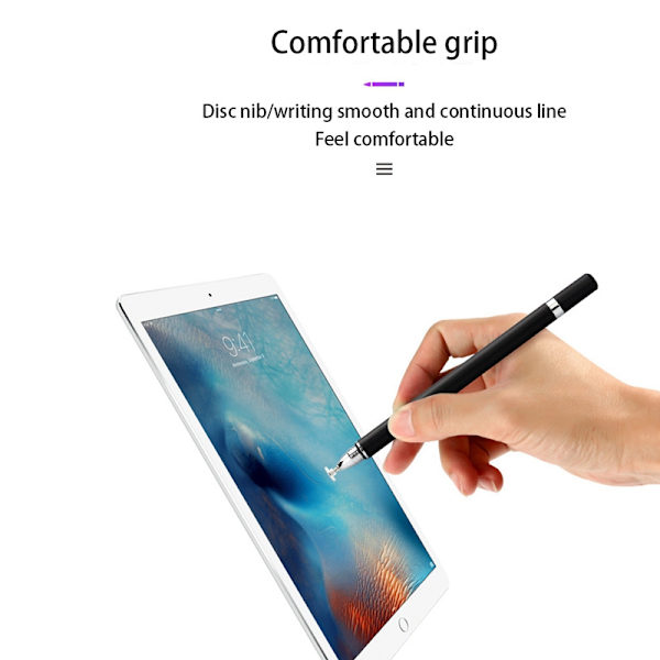 2 i 1 Stylus penna med skrivfunktion svart