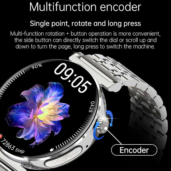 Smartwatch til kvinder med EKG og Bluetooth