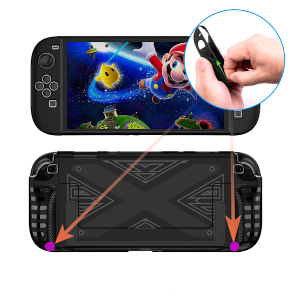 Beskyttende etui til Nintendo Switch 2-konsol Sort