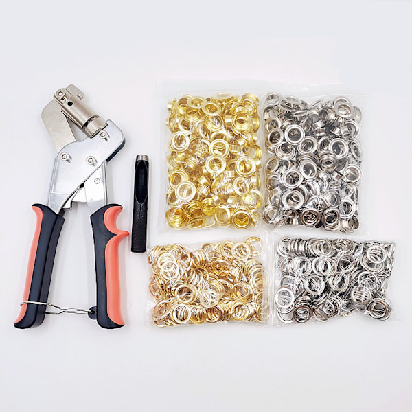 Eyelet Tool Kit, jossa 300 sarjaa ja käsipihdit