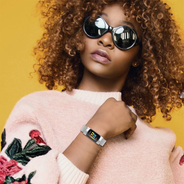 Klockband i Rostfritt stål för Fitbit Charge 5 Charge 6 Silver