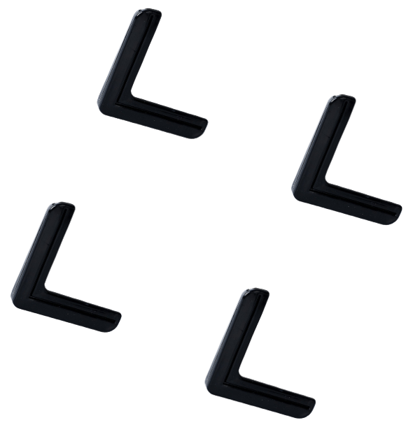 Säkerhetshörnskydd, kantskydd för möbler (4-pack) Black Black