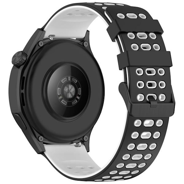 Silikonerem til ur 22 mm - Til Huawei Watch GT5, Keep Watch Pilot1 Sort hvid